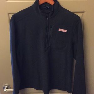 Vineyard Vines Black 1/4 zip jacket